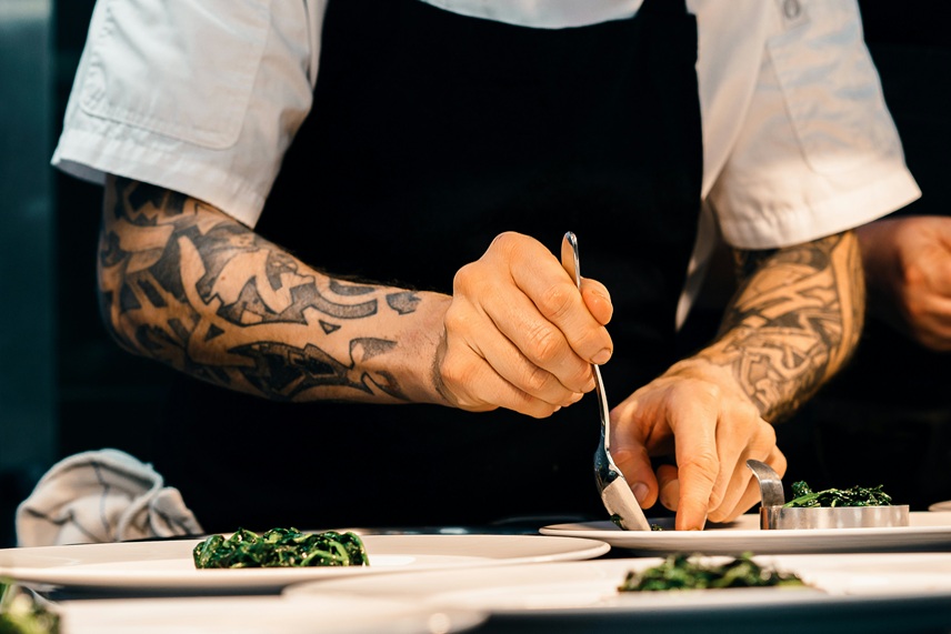 Intimate chef’s table dining experience, tasting menu service