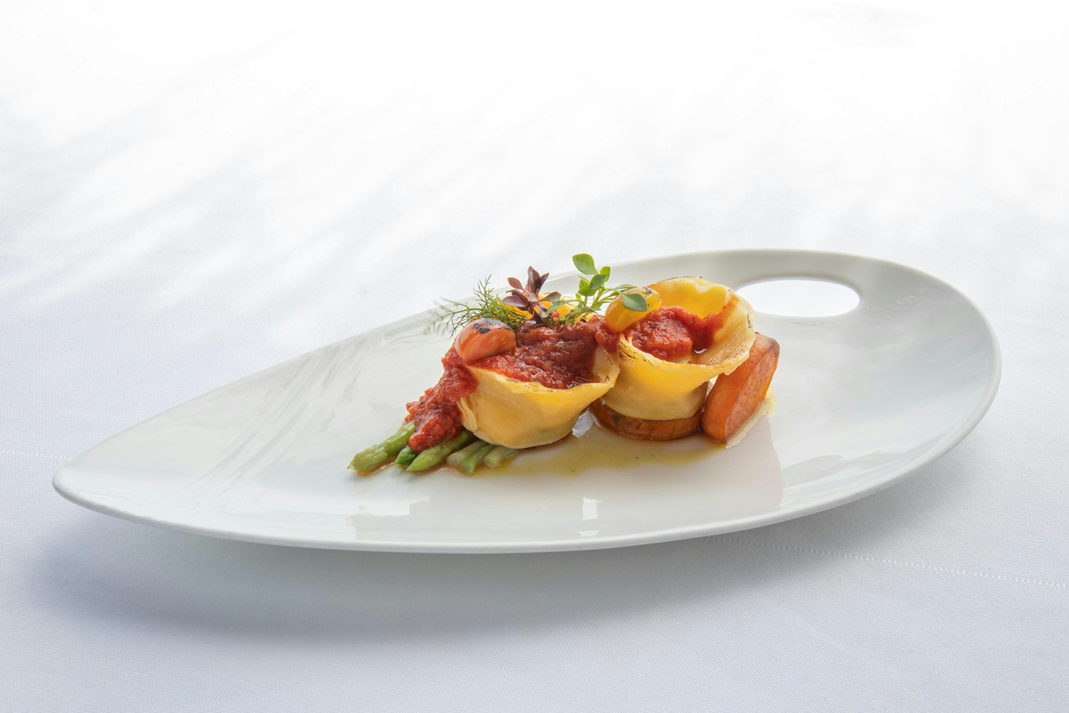 Curated culinary experience — modern fine dining with Michelin-level presentation