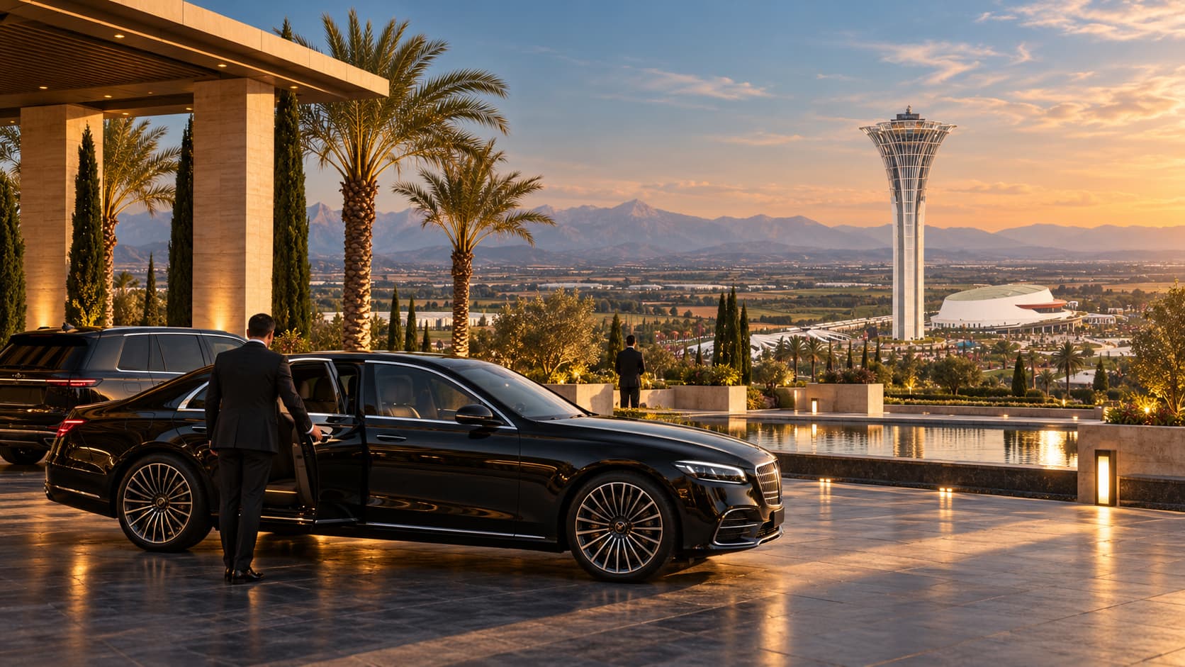 Executive travel coordination around COP31 Antalya — leading resorts along the Kundu and Belek coast and private ground transportation to the Antalya EXPO Center.